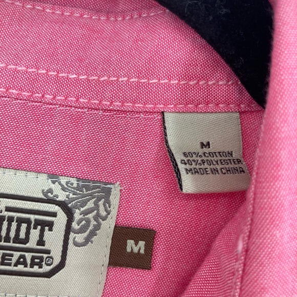 Schmidt Workwear Pink Pearl Snap Western Shirt Womens Medium - Picture 6 of 9